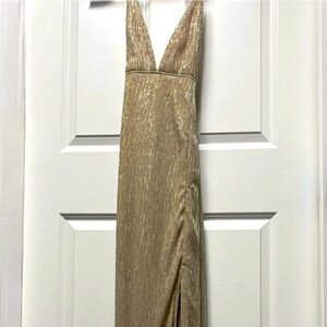 Elegant Gold Evening Dress